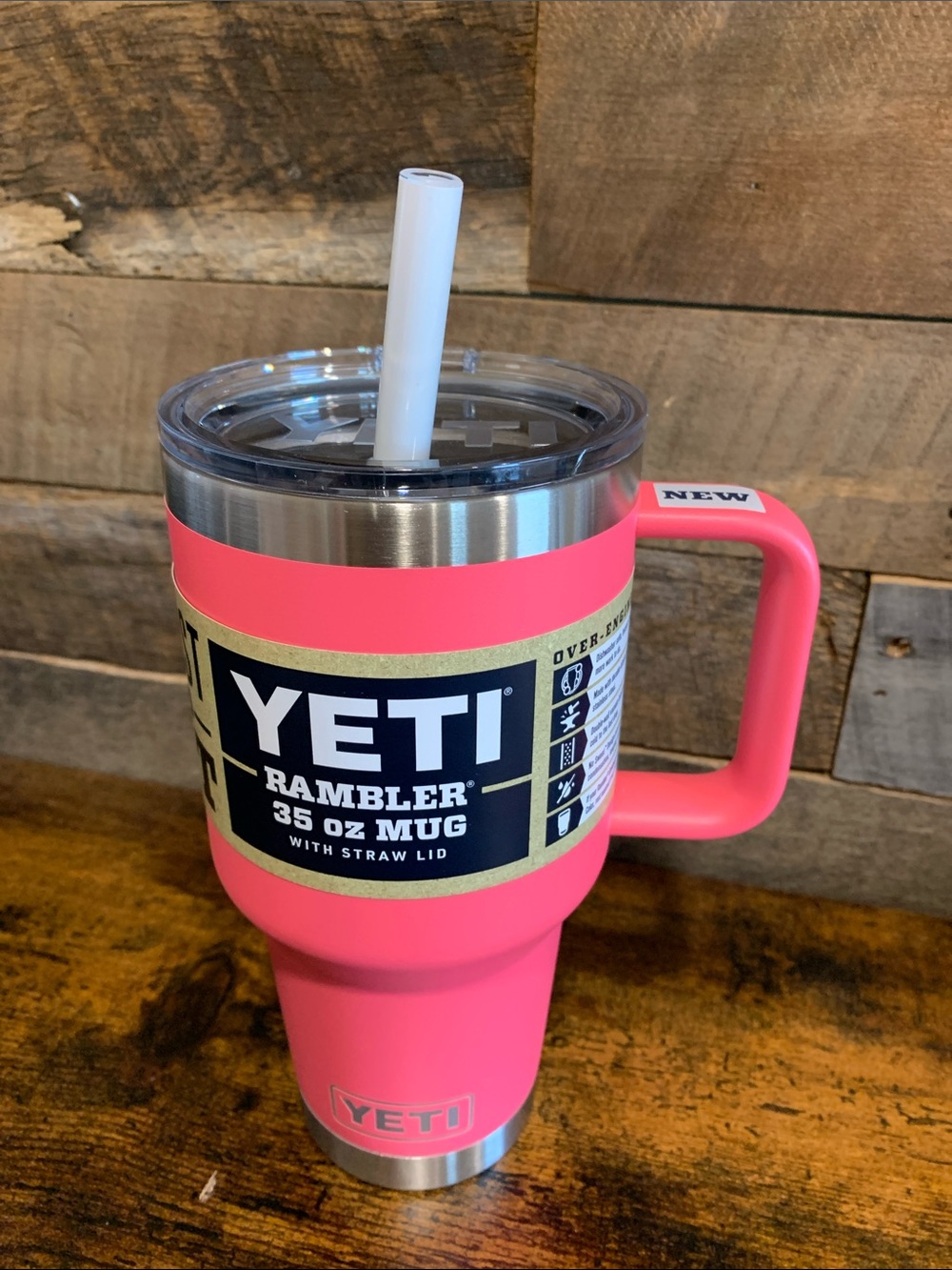 Tropical Pink Yeti 35oz Drink Tumbler Rambler